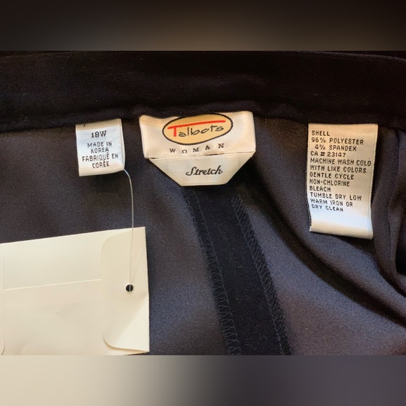 Talbots new with tags, 18W navy blue dress pants - Picture 5 of 6